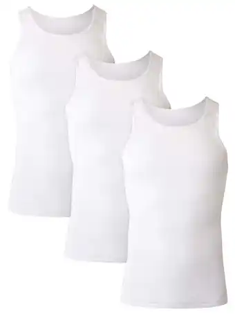 Walmart Hanes Men's White Tank Undershirts, 3 Pack offer