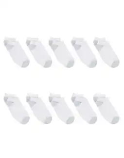Walmart Hanes Women's No Show Socks, Cushioned, Extended Sizes, 10-Pairs White 10-12 offer