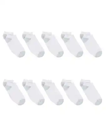 Walmart Hanes Women's No Show Socks, Cushioned, Extended Sizes, 10-Pairs White 10-12 offer