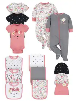 Walmart Gerber Baby Girl Clothes Gift, 14-Piece Outfit Set (Newborn – 3/6 Months) offer