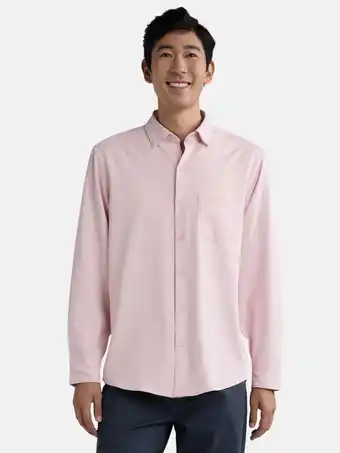 Walmart George Men’s Performance Dress Shirt with Long Sleeves, Sizes S-3XL offer