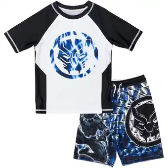 Walmart Marvel Avengers Iron Man Big Boys Cosplay Rash Guard and Swim Trunks Outfit Set Toddler to Big Kid offer