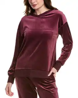 Walmart Donna Karan womens Sleepwear Velour Sleep Top, XL, Red offer
