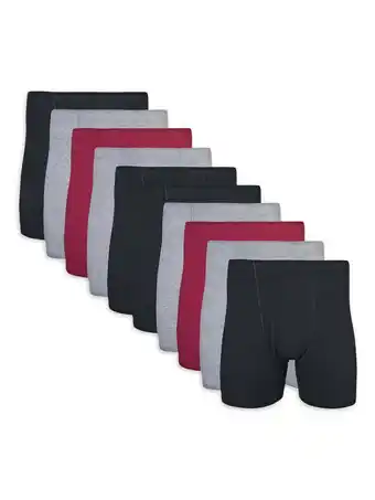 Walmart Gildan Adult Men's Boxer Briefs With Covered Waistband, 10-Pack, Sizes S-2XL, 6 Inseam offer