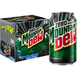 Walmart Mountain Dew Zero Sugar Citrus Soda Pop, 12 fl oz, 24 Pack Cans offer