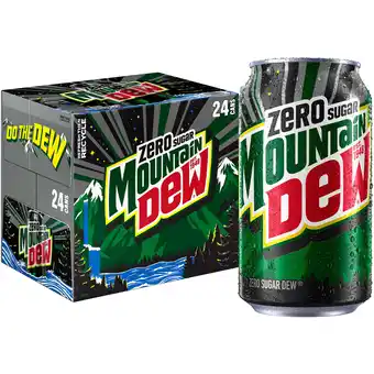 Walmart Mountain Dew Zero Sugar Citrus Soda Pop, 12 fl oz, 24 Pack Cans offer