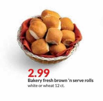 Hy-Vee Bakery Fresh Brown 'n Serve Rolls offer