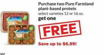 Hy-Vee Pure Farmland Plant-based Protein offer