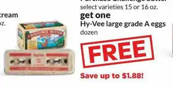 Hy-Vee Hy-Vee Large Grade A Eggs offer