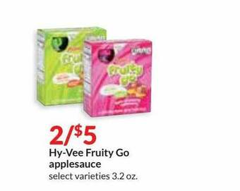 Hy-Vee Hy-Vee Fruity Go Applesauce offer