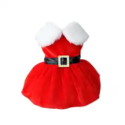Walmart Dog Christmas Dress Outfit Puppy Santa Dress Pet Christmas Dress Holiday Party Outfits offer