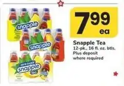 Safeway Snapple Tea offer