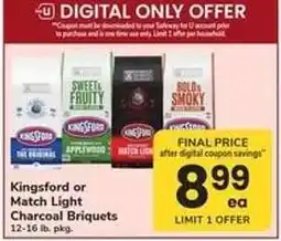 Safeway Kingsford or Match Light Charcoal Briquets offer