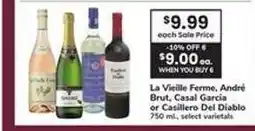 Safeway La Vieille Ferme, André Brut, Casal García or Casillero Del Diablo offer