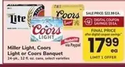 Safeway Miller Light, Coors Light or Coors Banquet offer