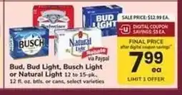 Safeway Bud, Bud Light, Busch Light or Natural Light offer