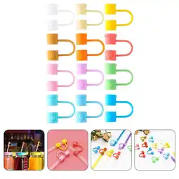 Walmart Clearance Straw under $1 12pcs Reusable Cover Cap Silicone Tip Drinking Protective Caps Toppers offer