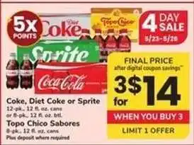 Safeway Coke, Diet Coke Or Sprite offer
