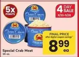 Safeway Special Crab Meat offer