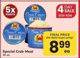 Safeway Special Crab Meat offer