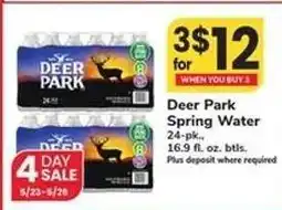 Safeway Deer Park Spring Water offer