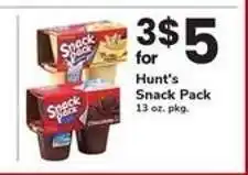 Safeway Hunt's Snack Pack offer