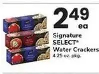 Safeway Signature Select Water Crackers offer