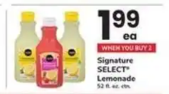 Safeway Signature Select Lemonade offer