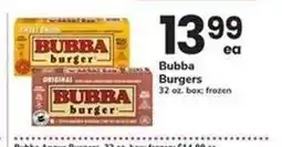 Safeway Bubba Burgers offer