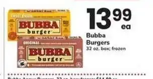 Safeway Bubba Burgers offer