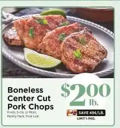ShopRite Boneless Center Cut Pork Chops offer