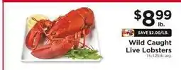ShopRite Wild Caught Live Lobsters offer