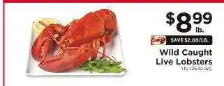 ShopRite Wild Caught Live Lobsters offer