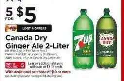ShopRite Canada Dry Ginger Ale 2- liter offer