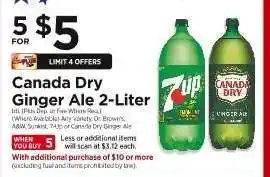 ShopRite Canada Dry Ginger Ale 2- liter offer