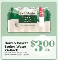 ShopRite Bowl & Basket Spring Water 24-Pack offer