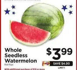 ShopRite Whole Seedless Watermelon offer