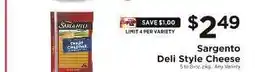 ShopRite Sargento Deli Style Cheese offer