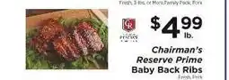 ShopRite Chairman's Reserve Prime Baby Back Ribs offer