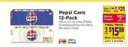 ShopRite Pepsi Cans 12-Pack offer