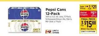 ShopRite Pepsi Cans 12-Pack offer