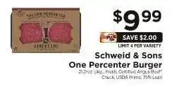 ShopRite Schweid & Sons One Percenter Burger offer