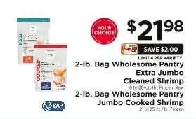 ShopRite Wholesome Pantry Shrimp offer