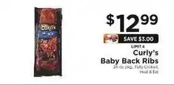ShopRite Curly's Baby Back Ribs offer