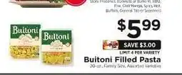 ShopRite Buitoni Filled Pasta offer