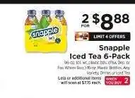 ShopRite Snapple Iced Tea 6-Pack offer