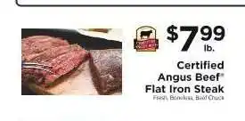 ShopRite Certified Angus Beef Flat Iron Steak offer
