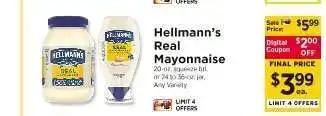 ShopRite Hellmann's Real Mayonnaise offer