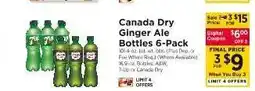 ShopRite Canada Dry Ginger Ale Bottles 6-Pack offer
