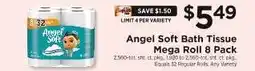 ShopRite Angel Soft Bath Tissue Mega Roll 8-Pack offer